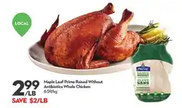 Longo's Prime Raised Without Antibiotics Whole Chicken offer