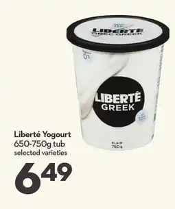 Longo's Liberté Yogourt offer