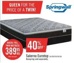 The Brick Springwall Salerno Eurotop Twin Mattress offer