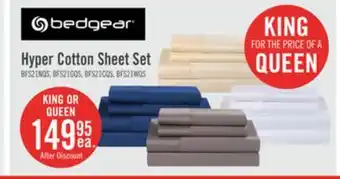 The Brick BEDGEAR Hyper-Cotton 4-Piece Queen Sheet Set - Navy offer