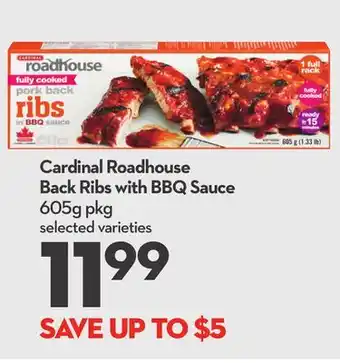 Longo's Cardinal Roadhouse Back Ribs with BBQ Sauce offer