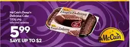 Longo's McCain's Deep'n Delicious Cake offer