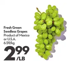 Longo's Fresh Green Seedless Grapes offer