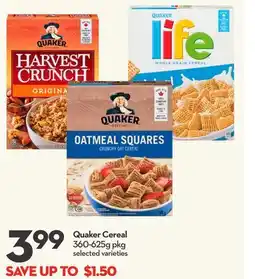 Longo's Quaker Cereal offer