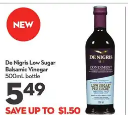 Longo's De Nigris Low Sugar Balsamic Vinegar offer