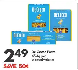 Longo's De Cecco Pasta offer