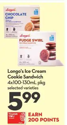 Longo's Longo's Ice Cream Cookie Sandwich offer