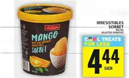 Food Basics IRRESISTIBLES SORBET offer