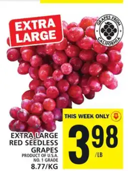 Food Basics EXTRA LARGE RED SEEDLESS GRAPES offer