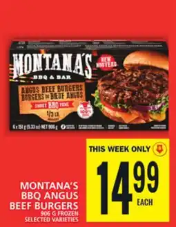 Food Basics MONTANA'S BBQ ANGUS BEEF BURGERS offer
