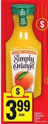 Food Basics SIMPLY ORANGE JUICE offer