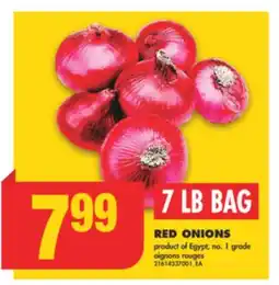 No Frills RED ONIONS, 7 LB BAG offer
