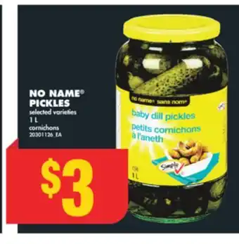 No Frills NO NAME PICKLES, 1 L offer