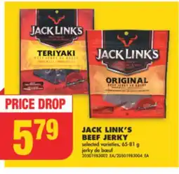 No Frills JACK LINK'S BEEF JERKY, 65-81 g offer