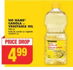 No Frills NO NAME CANOLA or VEGETABLE OIL, 946 mL offer