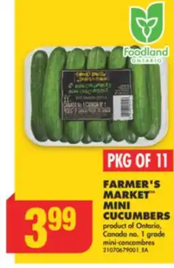No Frills FARMER'S MARKET MINI CUCUMBERS, PKG OF 11 offer