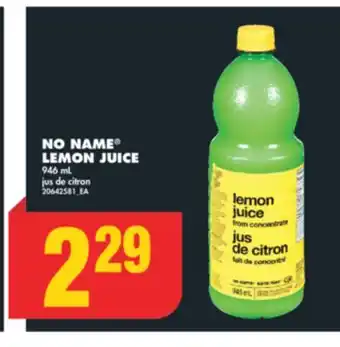 No Frills NO NAME LEMON JUICE, 946 mL offer