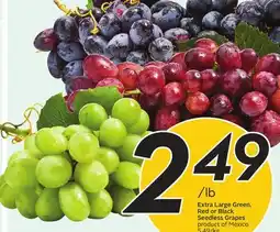 Sobeys Extra Large Green, Red or Black Seedless Grapes offer