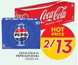 Sobeys COCA-COLA or PEPSI Soft Drinks offer
