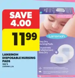 LANSINOH DISPOSABLE NURSING PADS', 100 S