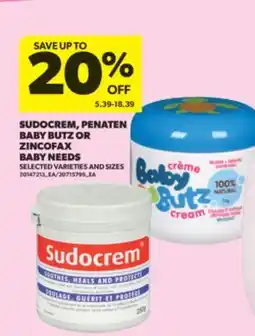 Real Canadian Superstore SUDOCREM, PENATEN BABY BUTZ OR ZINCOFAX BABY NEEDS offer