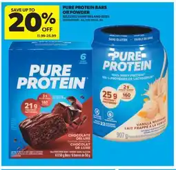 Real Canadian Superstore PURE PROTEIN BARS OR POWDER offer