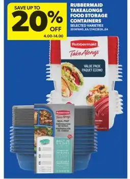 Real Canadian Superstore RUBBERMAID TAKEALONGS FOOD STORAGE CONTAINERS offer