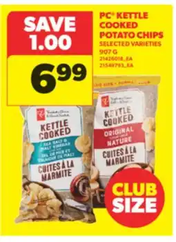 Real Canadian Superstore PC KETTLE COOKED POTATO CHIPS, 907 G offer