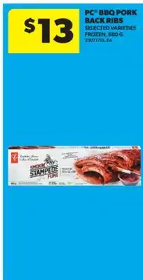 Real Canadian Superstore PC BBQ PORK BACK RIBS, 680 G offer