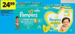 Real Canadian Superstore PAMPERS SUPER BIG PACK DIAPERS, SIZE N-8, 38-120' S offer