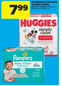 Real Canadian Superstore PAMPERS OR HUGGIES 3X BABY WIPES, , 168-216' S offer