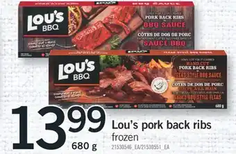 Fortinos LOU'S PORK BACK RIBS 680 g offer