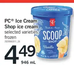 Fortinos PC ICE CREAM SHOP ICE CREAM, 946 ml offer