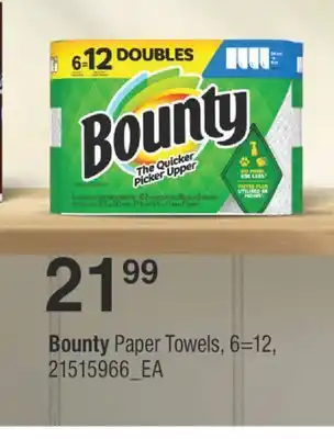 Fortinos BOUNTY PAPER TOWELS, 6 = 12 offer