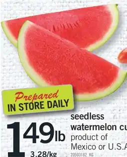 Fortinos seedless watermelon cuts offer