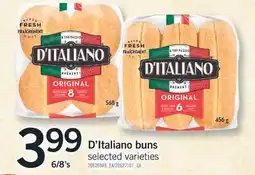 Fortinos D'ITALIANO BUNS, 6/8's offer