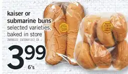 Fortinos kaiser or submarine buns offer