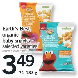 Fortinos EARTH'S BEST ORGANIC BABY SNACKS, 71-133 g offer