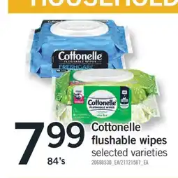 Fortinos COTTONELLE FLUSHABLE WIPES, 80's offer