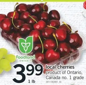 Fortinos LOCAL CHERRIES, 1 lb offer