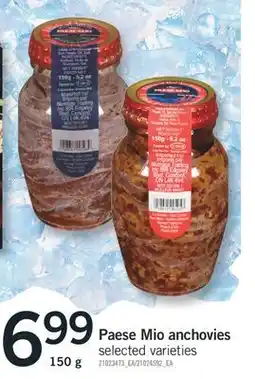 Fortinos PAESE MIO ANCHOVIES, 150 G offer