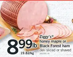 Fortinos ZIGGY'S HONEY MAPLE OR BLACK FOREST HAM offer