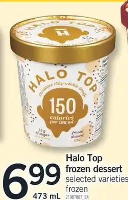 Fortinos HALO TOP FROZEN DESSERT, 473 ML offer