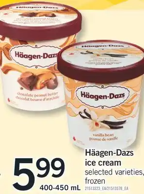 Fortinos HÄAGEN-DAZS ICE CREAM, 400-450 ML offer