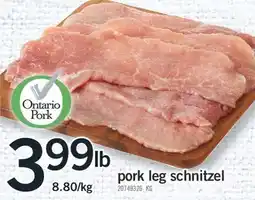 Fortinos PORK LEG SCHNITZEL offer