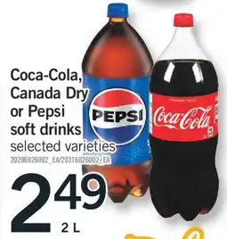 Fortinos COCA-COLA, CANADA DRY OR PEPSI SOFT DRINKS, 2 L offer