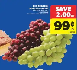 Real Canadian Superstore RED OR GREEN SEEDLESS GRAPES offer