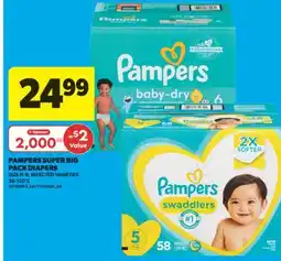 Real Canadian Superstore PAMPERS SUPER BIG PACK DIAPERS, 38-120'S offer