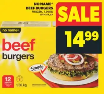 Real Canadian Superstore NO NAME BEEF BURGERS offer