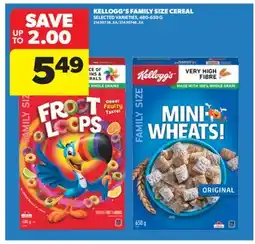 Real Canadian Superstore KELLOGG'S FAMILY SIZE CEREAL offer